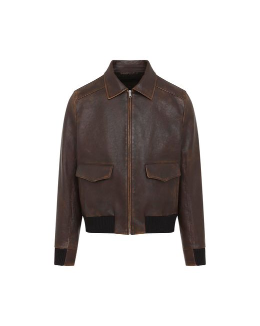 Prada Brown Leather Jacket