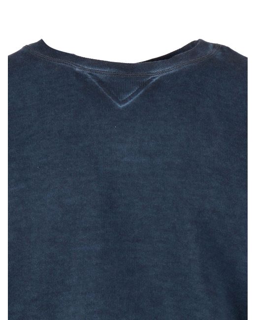 Dondup Blue Relaxed Fit Vintage Sweatshirt