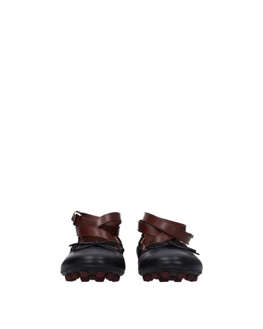 Tod's Brown Ballerine Donna Pelle Nero/Mogano for men
