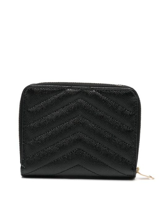Saint Laurent Black Cassandre Matelassé Wallet