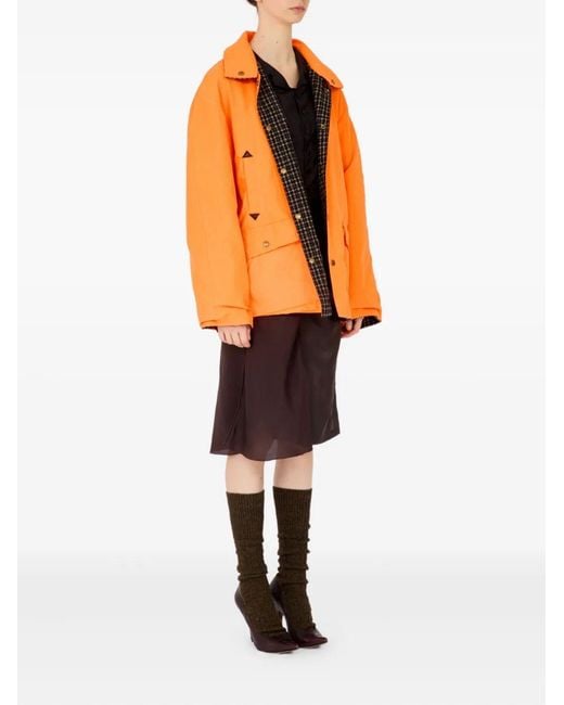 Maison Margiela Orange Snap-Button Jacket