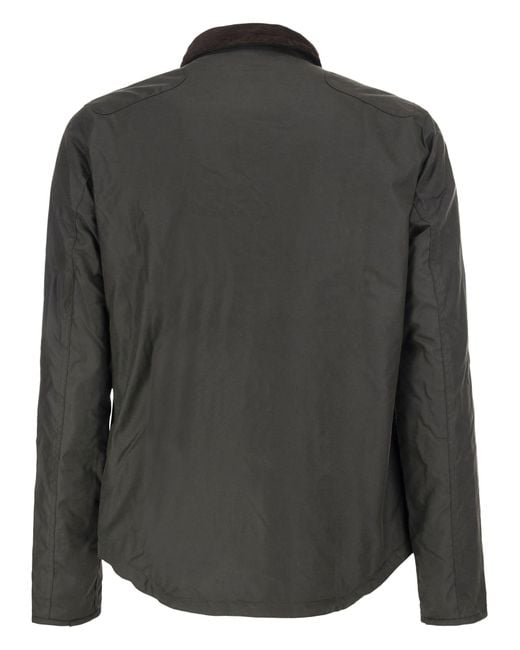 Barbour Black Reelin Waxed Cotton Jacket for men