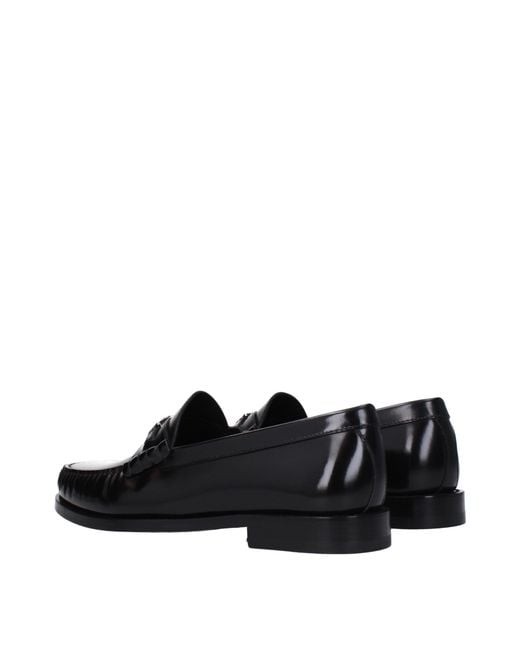 Céline Black Triomphe Loafers/ Leather