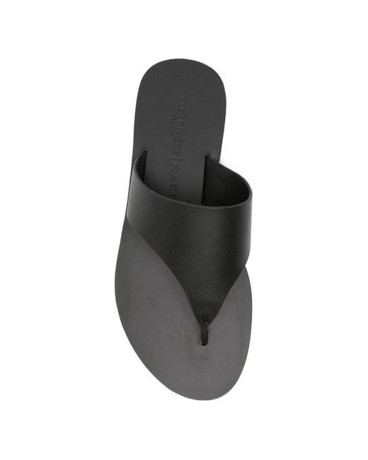 Manebí Black Leahter Thong Sandals
