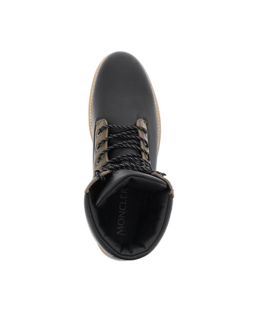 Peka Lace Up Boots di Moncler in Black