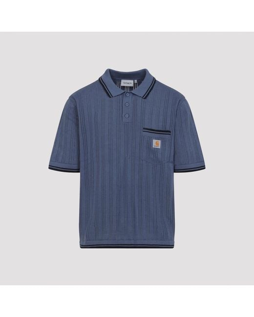 Carhartt Blue Short Sleeves Ramsey Polo