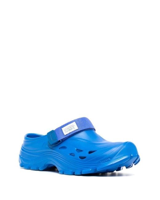 Suicoke Blue Mok Touch-Strap Mules