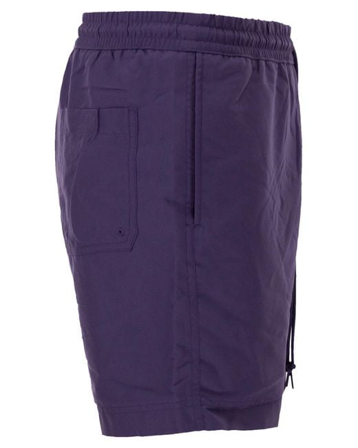 Carhartt Blue Beach Shorts With Logo