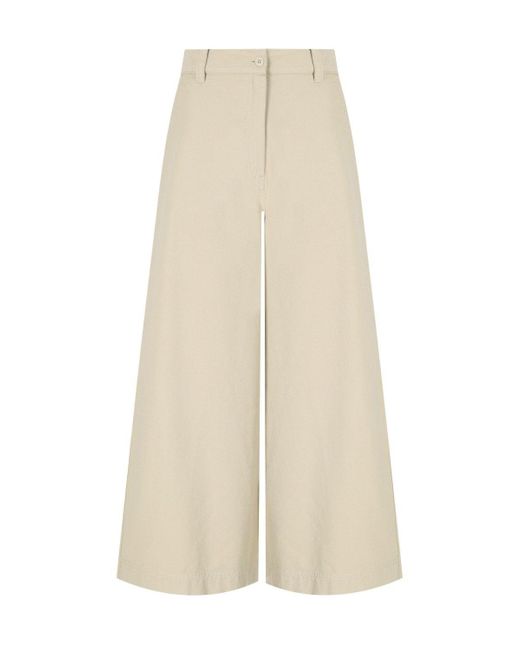 Weekend by Maxmara White Disco Sabbia Wide Leg Jeans