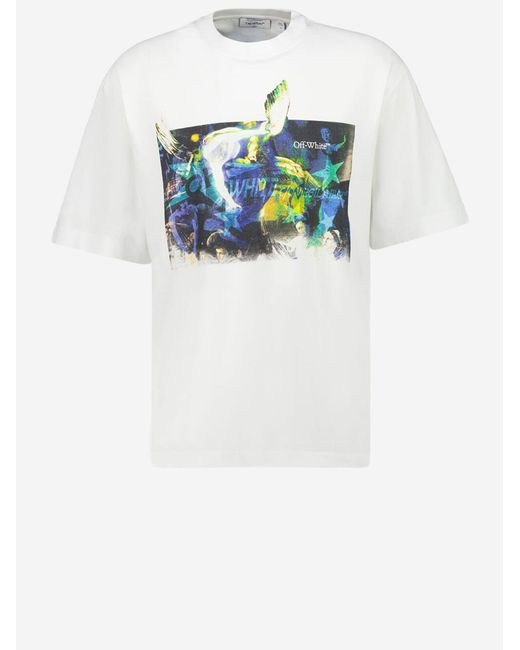 Off-White c/o Virgil Abloh Blue T-Shirt Cotton for men