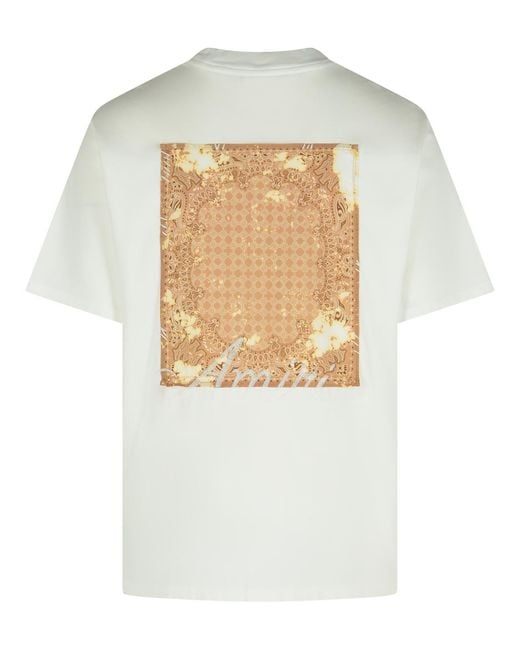 Amiri White 'Bandana' Cotton T Shirt