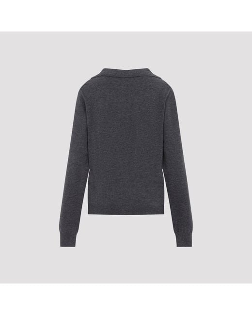Maison Margiela Blue Twist Lambswool Polo Shirt