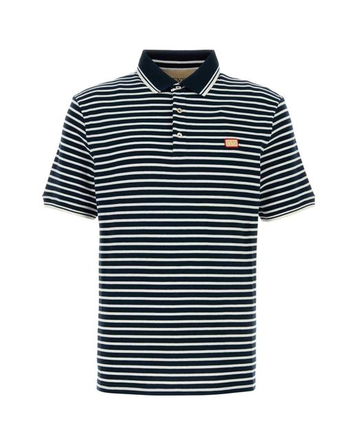 Valentino Garavani Black Embroidered Piquet Polo Shirt