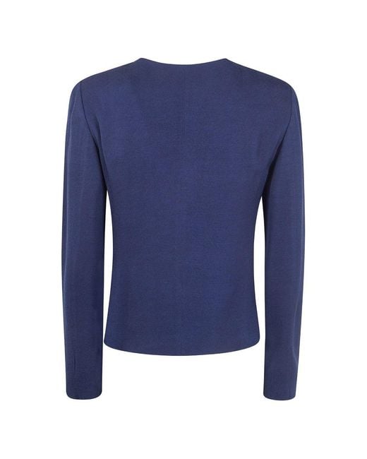 Emporio Armani Blue Ruffled Jacket