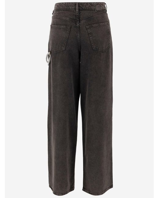 Pinko Black Lauryn Lyocell And Cotton Trousers
