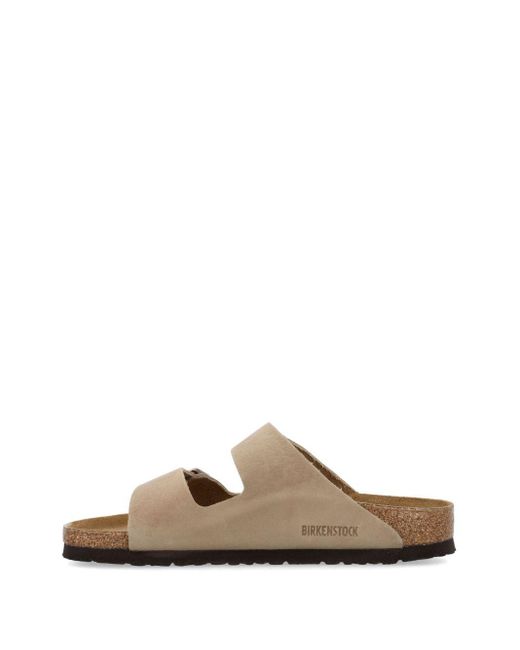 Birkenstock White Arizona Oiled Leather Sandals