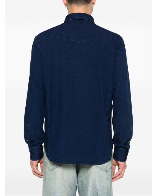Tom Ford Blue Cotton Shirt for men