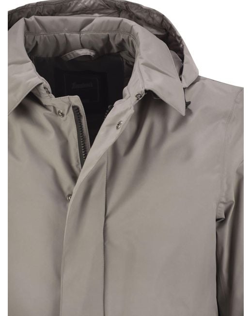 Herno Gray Laminar 2-Layer Goretex Coat for men