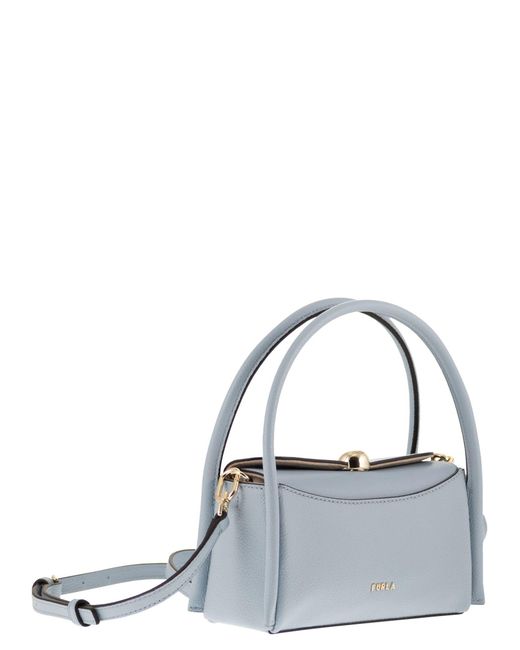 Furla Blue Nicole Mini Leather Bag