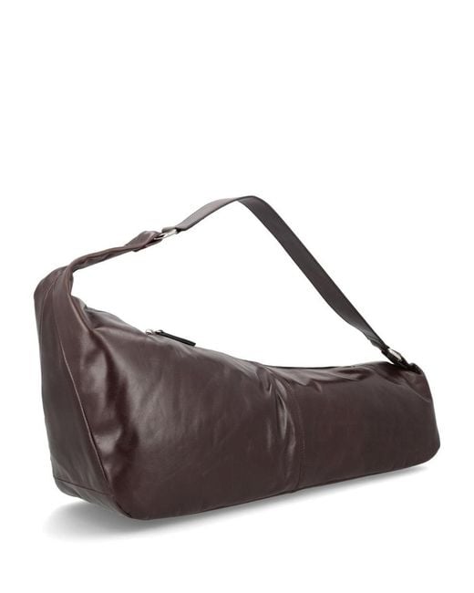 Paloma Wool Brown Mini Wool Shoulder Bag