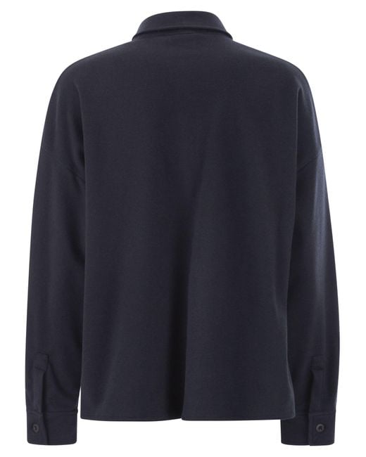 Weekend by Maxmara Blue Nancy Flannel Jersey Jacket
