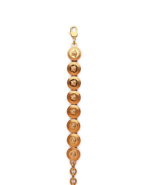 Versace White 'Tribute Medusa' Metal Bracelet