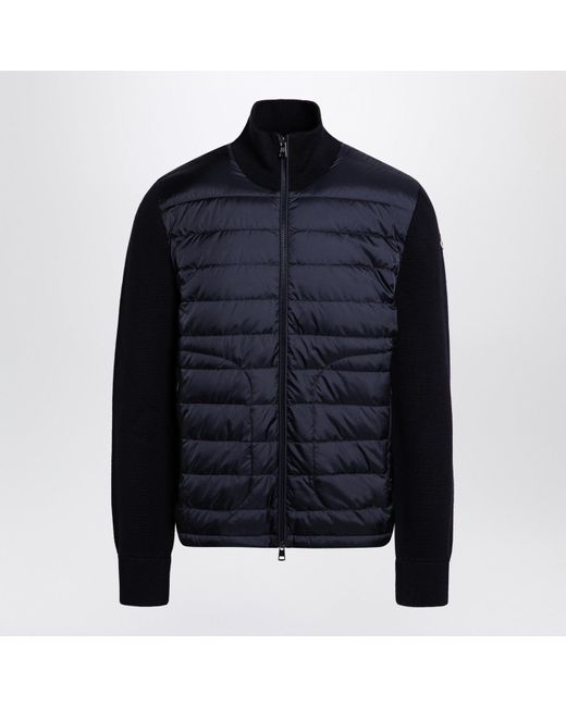 Moncler Blue Padded Zipped Cardigan for men