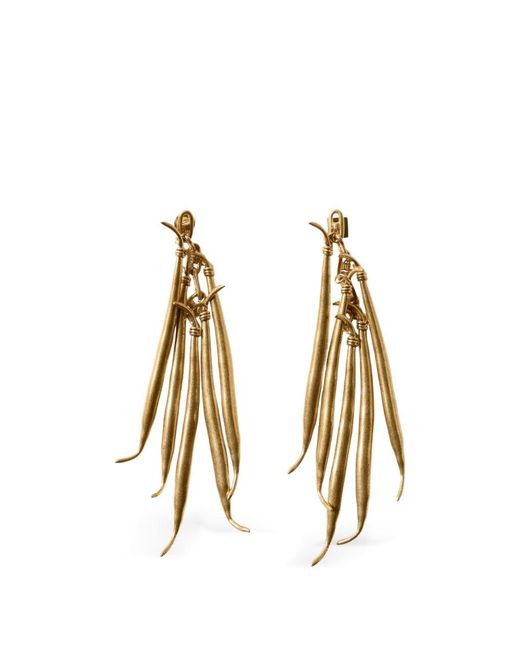 Jacquemus Metallic Haricots Hängeohrringe Mit Bohnenanhängern