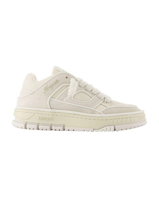 Zone LO Piping baskets cuir beige Axel Arigato en coloris White