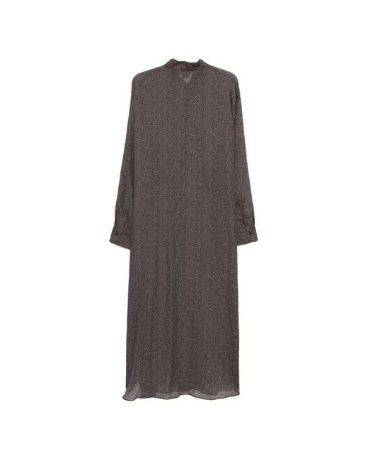 Alysi Gray Button Fastening Ramie