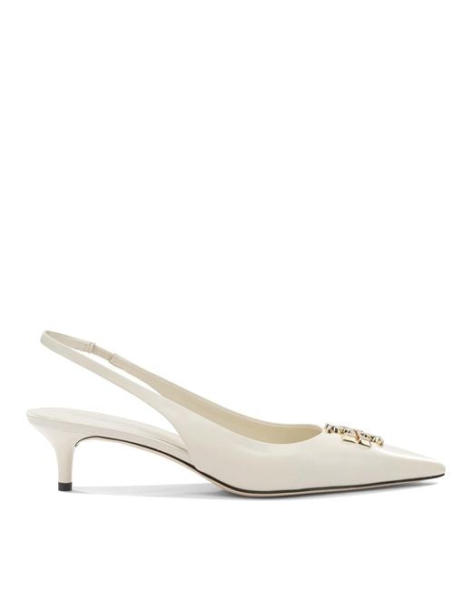 Tory Burch White Heeled Shoes