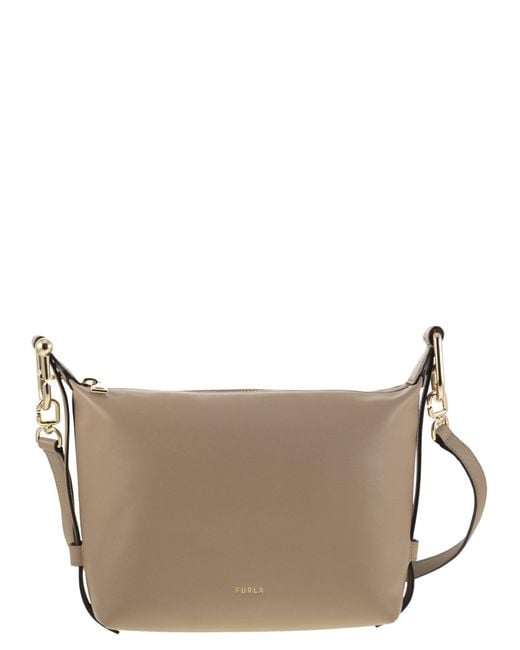 Furla Brown Tonie Mini Shoulder Bag
