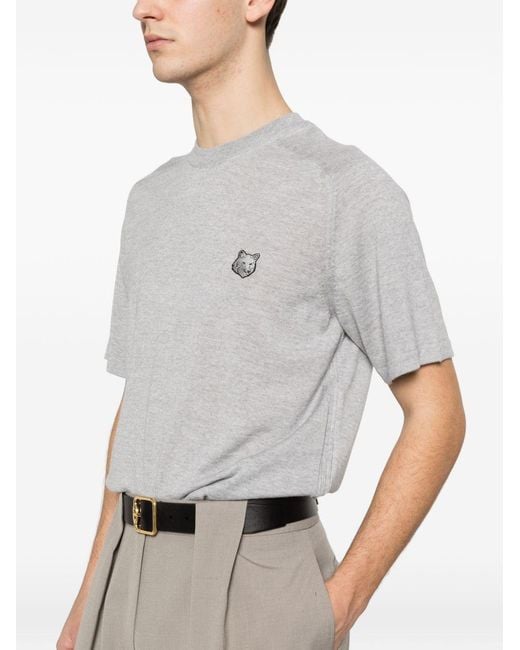 Maison Kitsuné Gray Logo T-Shirt