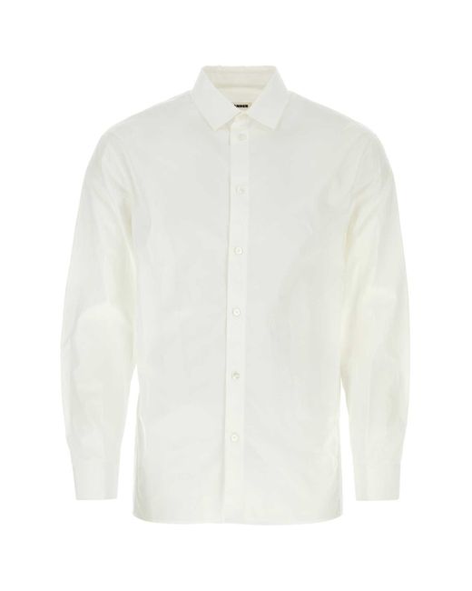 Jil Sander White Poplin Shirt for men