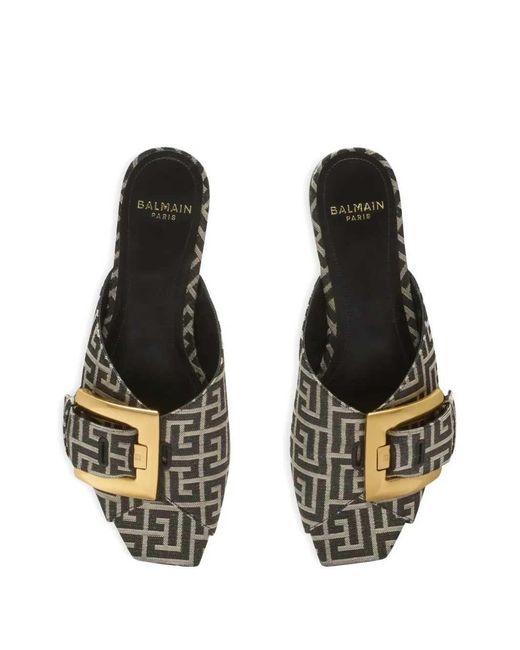 Sandalias con monograma Anthem de Balmain de color Multicolor