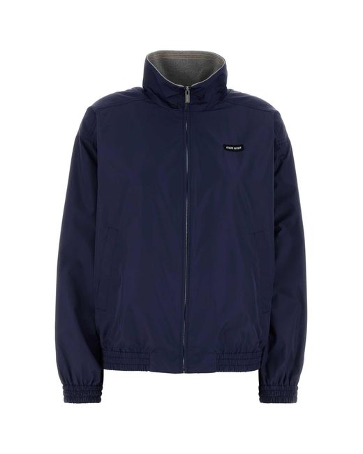 Miu Miu Blue Polyester Windbreaker