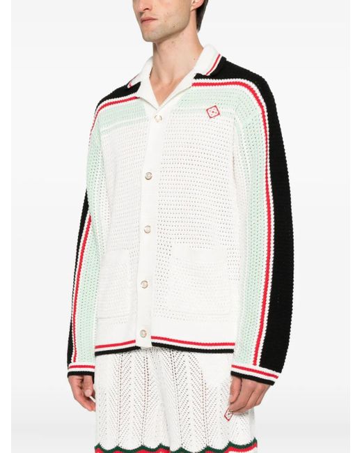 Casablanca Cardigan mit Streifen in Black für Herren