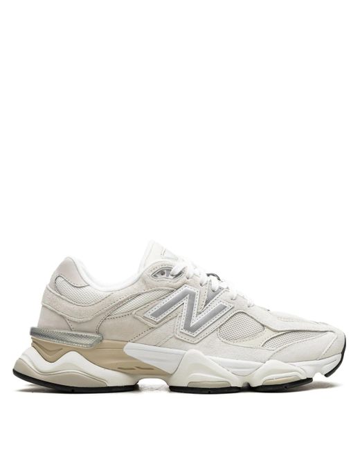 New Balance White 9060 Mushroom Sneakers