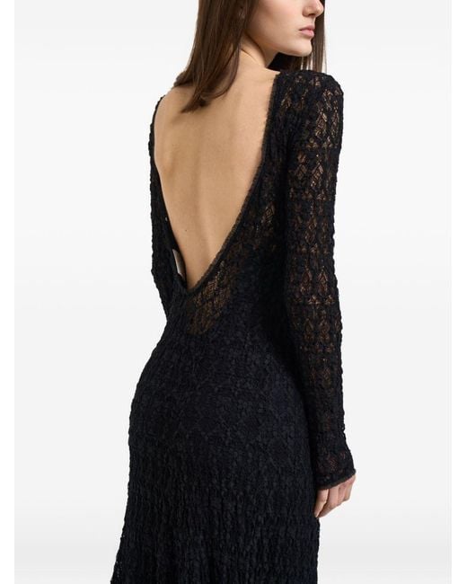 Forte_forte Black Lace Long Dress