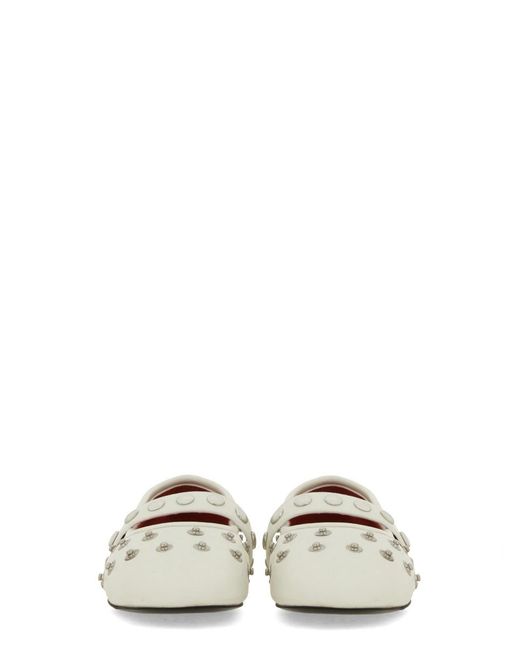 Stella McCartney White 'Ryder' Ballet Flats