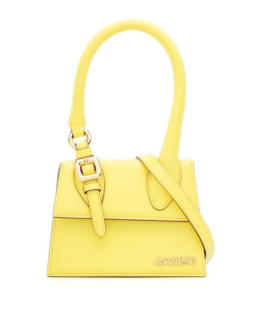 Jacquemus Yellow Le Chiquito Moyen Boucle Leather Handbag