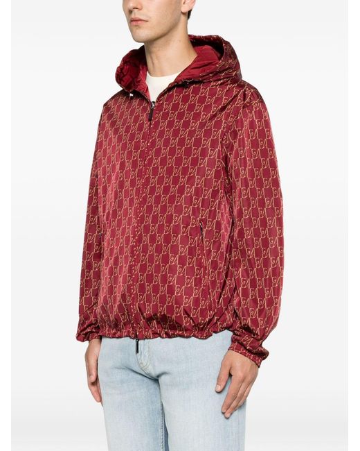 Emporio Armani Red Nylon Bomber Jacket