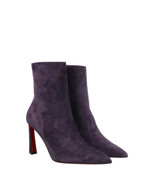 Louboutin Blue Stivaletti Condora Donna Camoscio Viola/Mora for men