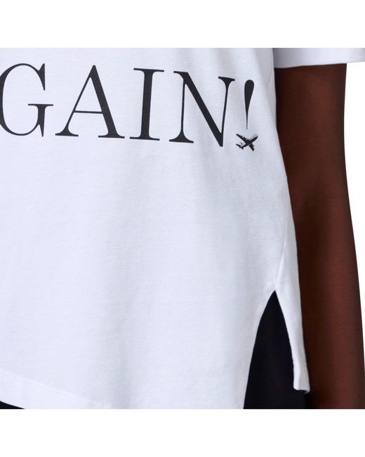 Elisabetta Franchi White Gesso Asymmetric T Shirt for men