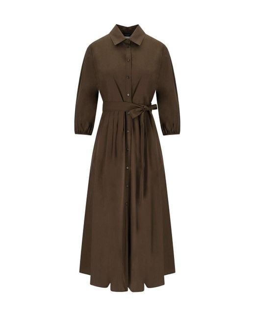 Weekend by Maxmara Brown Kentia Caffé Shirt Dress