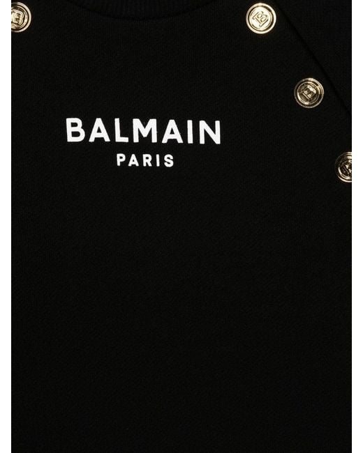 Balmain Gold Knoppenjurk in het Black