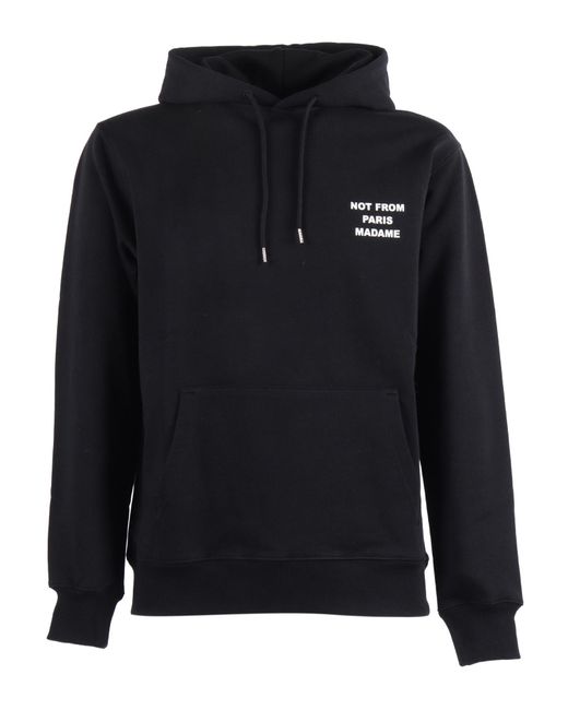 Drole de Monsieur Black Bold Slogan Hoodie