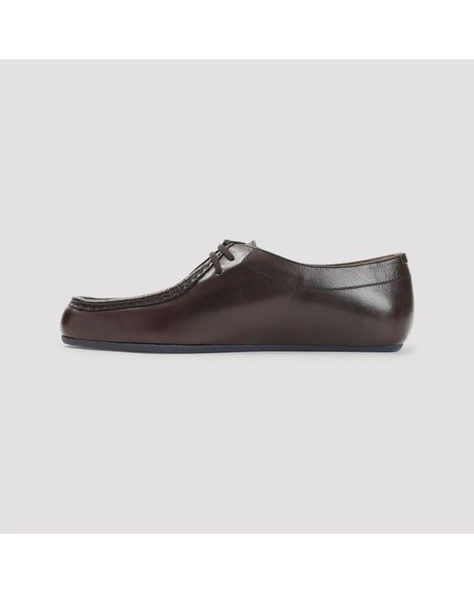 Jil Sander Brown Lace-Up