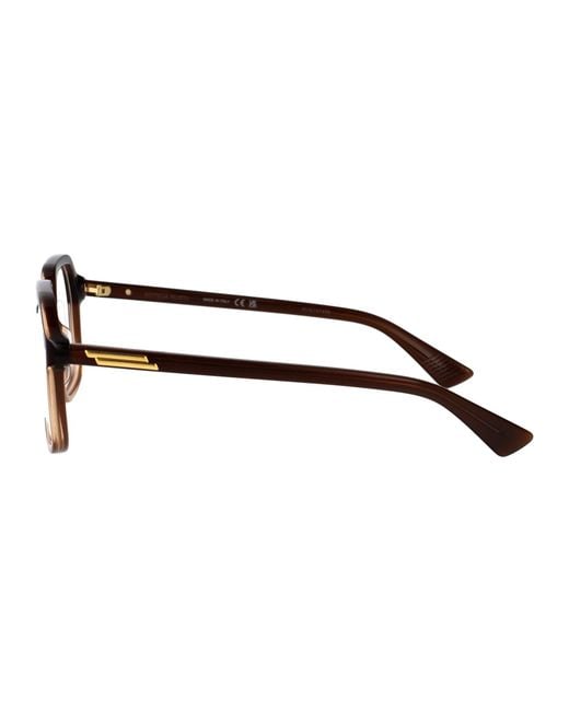 Bottega Veneta Black Transparent Recycled Acetate Glasses