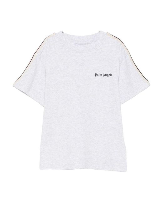 Palm Angels White T Shirt Logo